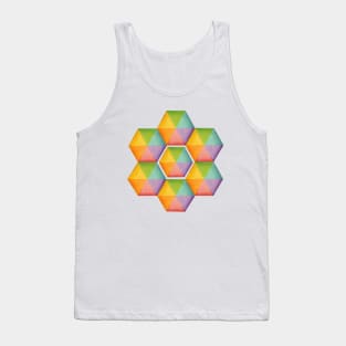 Groovy Rainbow Hexagons Tank Top